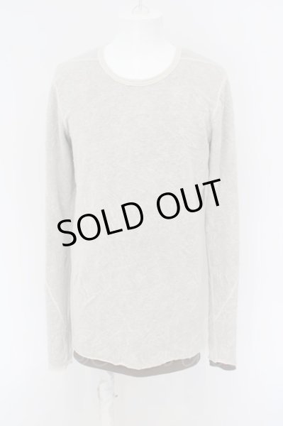 画像1: A.F ARTEFACT / Bomber Heat Gauze Washer Crew Neck Layered Top 1 オフホワイトｘチャコール O-24-03-03-028-A.-to-YM-ZT328 (1)