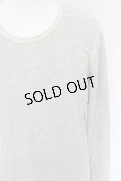 画像2: A.F ARTEFACT / Bomber Heat Gauze Washer Crew Neck Layered Top 1 オフホワイトｘチャコール O-24-03-03-028-A.-to-YM-ZT328 (2)