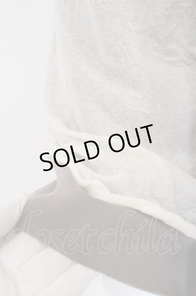 画像5: A.F ARTEFACT / Bomber Heat Gauze Washer Crew Neck Layered Top 1 オフホワイトｘチャコール O-24-03-03-028-A.-to-YM-ZT328 (5)