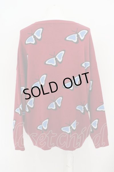 画像3: NO ID. / バタフライジャガードBIG-PO ニット ONE ワイン O-24-03-03-001-NO-to-YM-ZT337 (3)