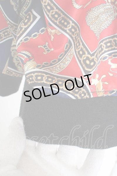 画像3: NO ID. BLACK / 総柄MA-1-BLZ ブルゾン 1 ゴールドｘネイビーｘレッド O-24-03-03-002-NO-ja-YM-ZT337 (3)