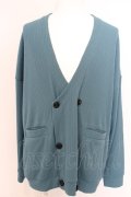 【WINTERセール】NO ID. BLACK / テレコBIG-C-D　カーディガン ONE サックス（ターコイズ） O-24-03-12-001-NO-to-YM-ZT115