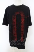 画像1: NO ID. / ペイントBIG Tシャツ  ブラックｘレッド O-24-03-12-034-NO-ts-YM-ZT144 (1)