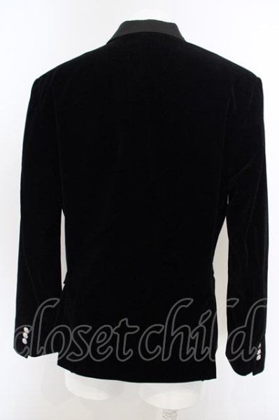 画像2: BUFFALO BOBS / POPSTAR-VELVET ダブルブレストピークドラペルジャケット 2-3 ブラック O-24-03-12-037-BU-ja-YM-ZT156 (2)