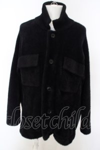 【WINTERセール】NO ID. / シャギーニットBIG-Gジャン　ジャケット ONE ブラック O-24-03-12-039-NO-ou-YM-ZT156