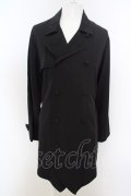 【WINTERセール】NO ID. BLACK / ドレープトレンチコート 2 ブラック O-24-03-12-048-NO-ja-YM-ZT-M003