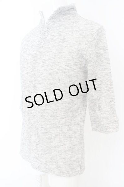 画像2: CavariA / ワイヤースタンドネック六部袖カットソー 46 グレー O-24-03-12-005-Ca-to-YM-ZT123 (2)