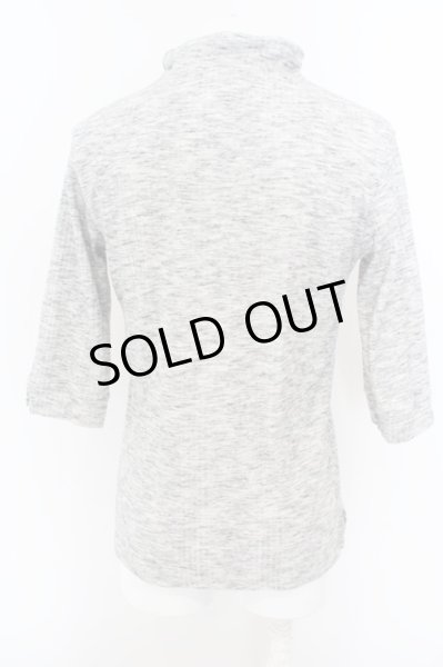 画像3: CavariA / ワイヤースタンドネック六部袖カットソー 46 グレー O-24-03-12-005-Ca-to-YM-ZT123 (3)