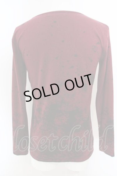 画像2: SEANA / スプラッシュペイントカットソー M レッド O-24-03-12-029-SE-to-YM-ZT124 (2)