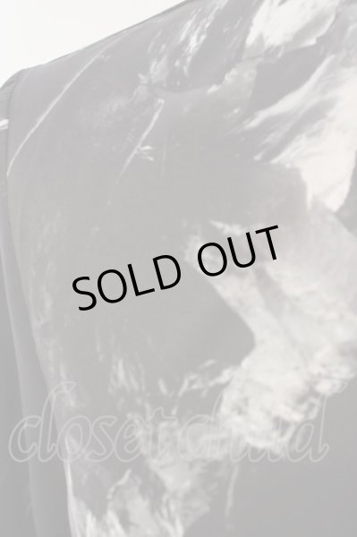 画像2: NO ID. BLACK / アイスバーグプリントクレリックシャツ 2 ブラックｘシルバー O-24-03-19-042-NO-sh-YM-ZT075 (2)