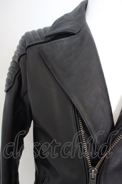 画像2: Zephyren / カウレザーダブルライダース M ブラック O-24-03-19-044-Ze-ou-YM-ZT-ML013 (2)