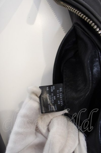 画像7: Luv maison / ホースハイドシングルライダースジャケット 48 ブラック O-24-03-19-045-Lu-ou-YM-ZT-ML014 (7)