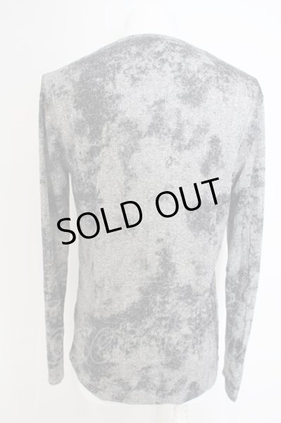 画像2: TORNADO MART / クラックフォイルテレコ長袖カットソー L シルバー O-24-03-19-006-TO-to-YM-ZT124 (2)