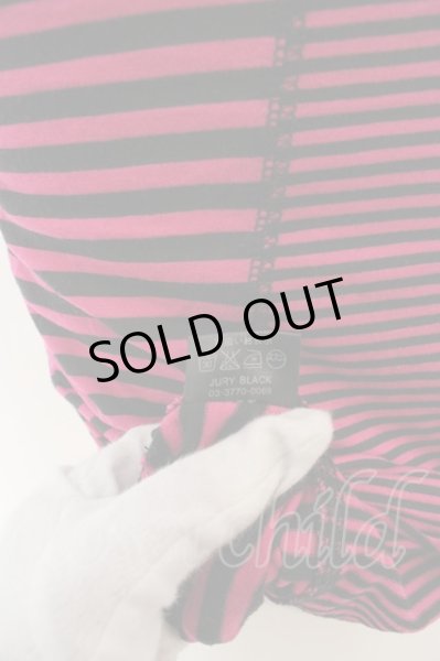 画像3: JURY BLACK / クレイジーボーダータンクトップ 1 ピンク O-24-03-19-060-JU-to-YM-ZT075 (3)