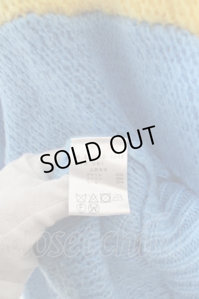 画像3: NO ID. / バイカラータートルネックニットプルオーバー ONE イエローｘブルー O-24-03-19-061-NO-to-YM-ZT074 (3)