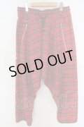 【WINTERセール】SMACK ENGINEER / TARTAN SAROUELパンツ F レッド O-24-03-19-064-SM-pa-YM-ZT074