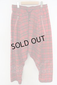 【WINTERセール】SMACK ENGINEER / TARTAN SAROUELパンツ F レッド O-24-03-19-064-SM-pa-YM-ZT074