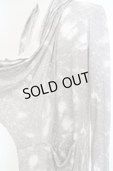 画像2: TORNADO MART / 総柄ドレープカーディガン  グレー O-24-03-19-010-TO-to-YM-ZT121 (2)