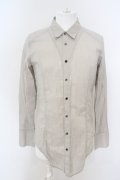 【WINTERセール】NO ID. / ストレッチクレープショートカラーシャツ 2 グレー O-24-03-19-012-NO-sh-YM-ZT124