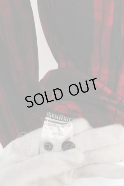 画像3: NO ID. / コットンチェックシャツ 2 レッド O-24-03-19-002-NO-sh-YM-ZT122 (3)