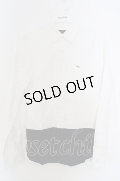 画像1: MURDER LICENSE / ブロッキングバイカラーカモフラジャガードシャツ 44 ホワイトxブラック O-24-03-19-017-MU-sh-YM-ZT122 (1)