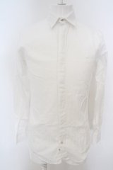 Roen / semantic designコラボロゴジャガードドレスシャツ M ホワイト O-24-03-19-019-Ro-sh-YM-ZT122