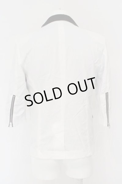 画像2: CIVARIZE / Desperdo 7分袖ライダーステーラードジャケット 46 ホワイト O-24-03-23-034-CI-ja-YM-ZT143 (2)