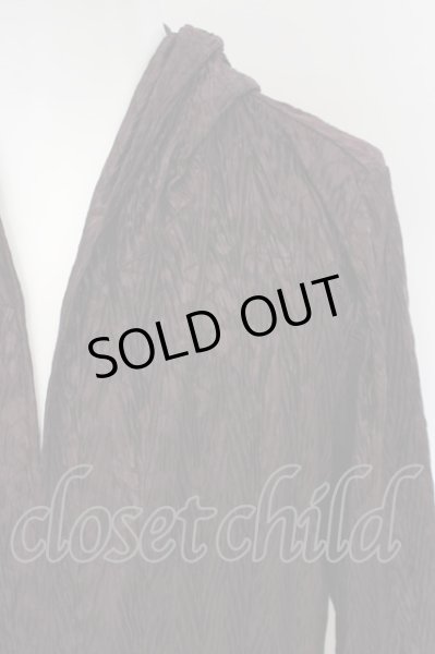 画像2: TORNADO MART / プリーツ幾何学エンボスカーディガン LL ボルドー O-24-03-23-047-TO-to-YM-OS (2)