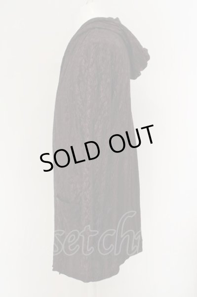 画像3: TORNADO MART / プリーツ幾何学エンボスカーディガン LL ボルドー O-24-03-23-047-TO-to-YM-OS (3)