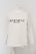 Moonage Devilment(清春) / GRAPHIC OVER L/S カットソー 46 ホワイト O-24-03-23-068-Mo-to-YM-ZT142