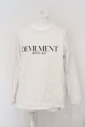【WINTERセール】Moonage Devilment(清春) / GRAPHIC OVER L/S カットソー 46 ホワイト O-24-03-23-068-Mo-to-YM-ZT142