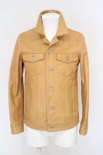 画像2: NO ID. / カウレザーフルタンニンヌメＧジャン ジャケット 1 クリーム O-24-03-23-075-NO-ou-YM-ZT-ML024 (2)
