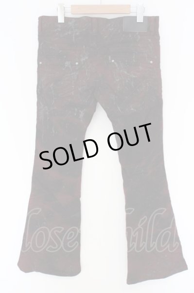 画像4: TORNADO MART / ハイブリッドムラ抜染ベルボトム L ワイン O-24-03-23-084-TO-pa-YM-ZT302 (4)