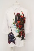 【WINTERセール】CIVARIZE / マルチカラーフラワープリント六部袖シャツ 46 ホワイト O-24-03-23-021-CI-sh-YM-ZT301