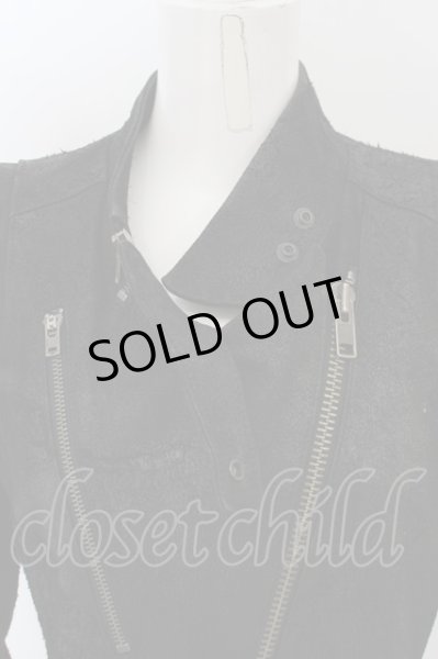 画像3: IFSIXWASNINE / RIDERS デストロイレザーライダースジャケット レディース1 ブラック O-24-03-31-005-IF-ou-YM-ZT-ML004 (3)