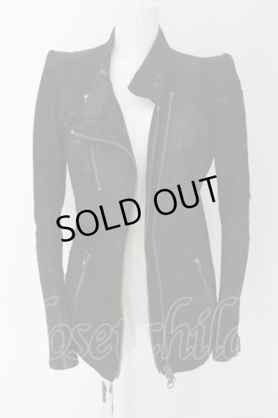 画像4: IFSIXWASNINE / RIDERS デストロイレザーライダースジャケット レディース1 ブラック O-24-03-31-005-IF-ou-YM-ZT-ML004 (4)