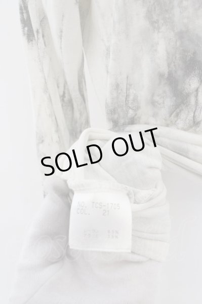 画像4: TORNADO MART / スモーキームラ箔プリントドレープカットソー  ホワイト O-24-04-03-038-TO-to-YM-ZT100 (4)