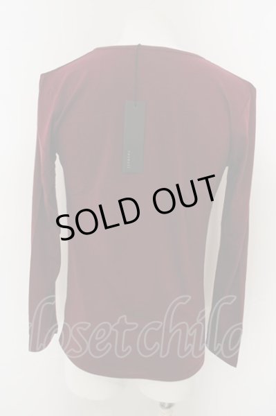 画像2: Roshell / ドレープネックカットソー M ダークレッド O-24-04-03-043-Ro-ts-YM-ZT100 (2)