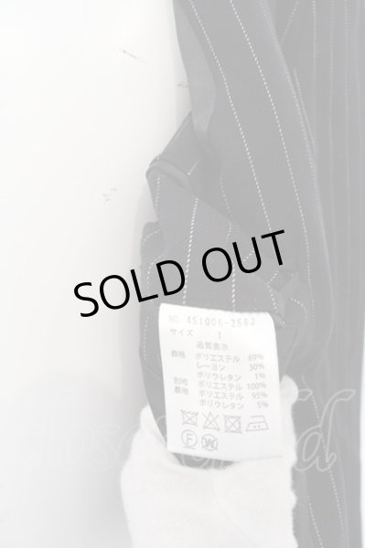 画像3: NO ID. BLACK / 切替ピークドラペル1Bジャケット 1 ブラックストライプ O-24-04-03-048-NO-ja-YM-ZT097 (3)