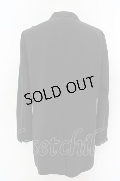 画像2: NO ID. BLACK / ダブルブレストノッチドラペルハーフジャケット 1 ブラック O-24-04-03-049-NO-ja-YM-ZT097 (2)