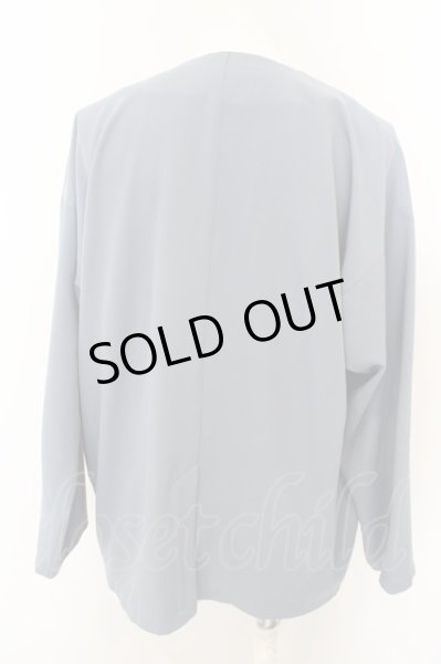 画像2: NO ID. BLACK / BIGノーカラージャケット ONE ブルーグレイ O-24-04-03-052-NO-ja-YM-ZT116 (2)