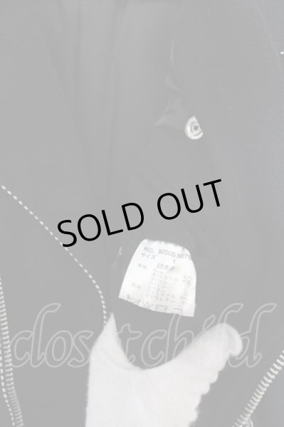 画像4: NO ID. / パイピングウールライダースジャケット 1 ブラック O-24-04-03-054-NO-ou-YM-ZT116 (4)