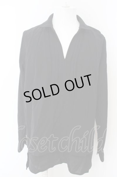 画像1: NO ID. BLACK / レイヤードプルオーバータックシャツ 1 ブラック O-24-04-03-057-NO-sh-YM-ZT114 (1)