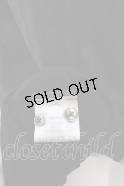 画像3: NO ID. BLACK / ショートカラー切り替えロングシャツ 1 ブラック O-24-04-03-060-NO-sh-YM-ZT114 (3)