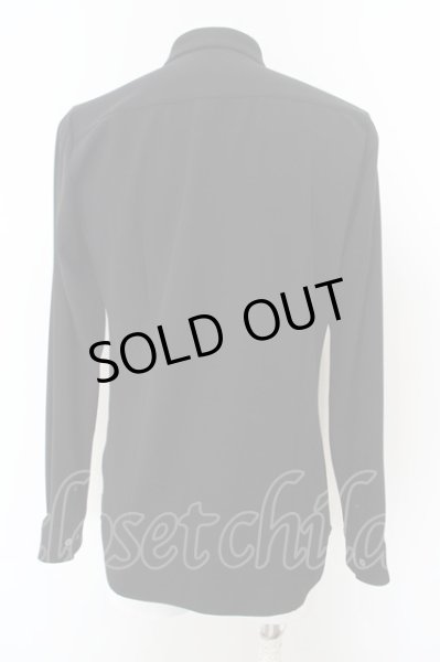 画像3: NO ID. / フライフロントアシンメトリーピンタックシャツ 1 ブラック O-24-04-03-063-NO-sh-YM-ZT118 (3)