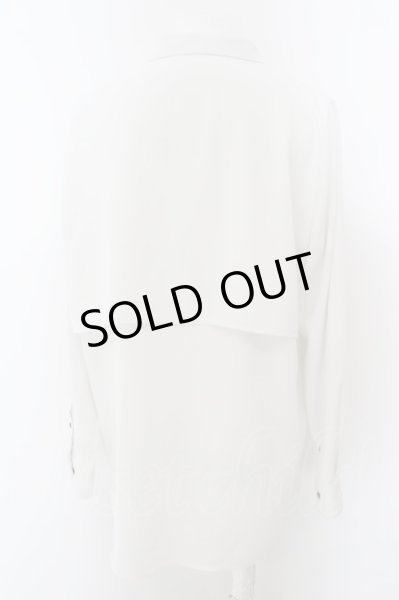 画像2: NO ID. BLACK / レイヤードプルオーバーシャツ 1 ホワイト O-24-04-03-064-NO-sh-YM-ZT118 (2)