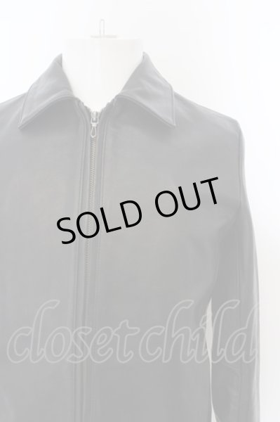 画像2: GOSTAR DE FUGA / 衿付きシングルライダースジャケット 44 ブラック O-24-04-03-075-GO-ou-YM-ZT-ML004 (2)