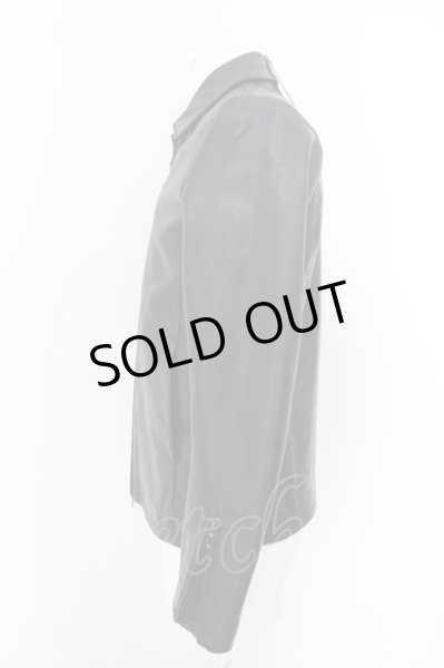 画像3: GOSTAR DE FUGA / 衿付きシングルライダースジャケット 44 ブラック O-24-04-03-075-GO-ou-YM-ZT-ML004 (3)