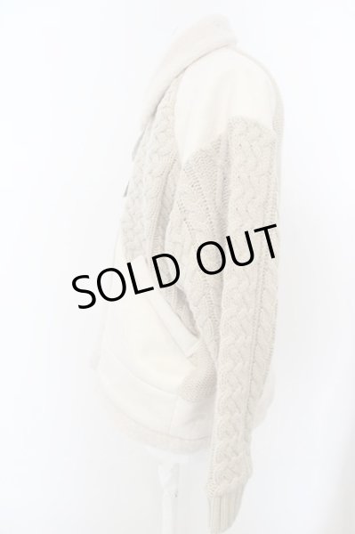 画像2: NO ID. / チェンジングニットB-3BIG BLZ ブルゾン ONE オフホワイト O-24-04-03-076-NO-ou-YM-ZT165 (2)