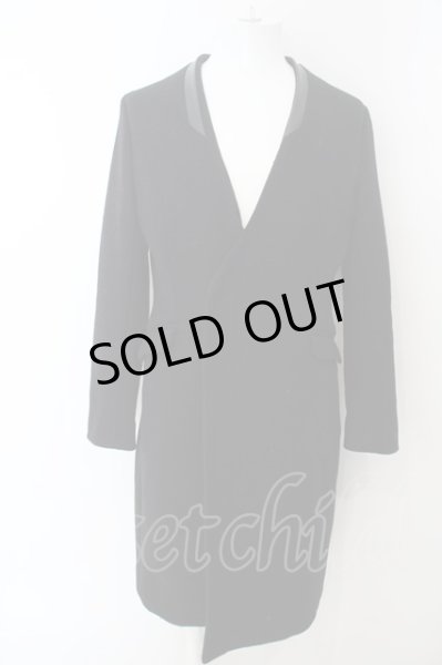 画像1: NO ID. BLACK / ラム切り替えノーカラーチェスターコート 1 ブラック O-24-04-03-078-NO-ou-YM-ZT-ML012 (1)